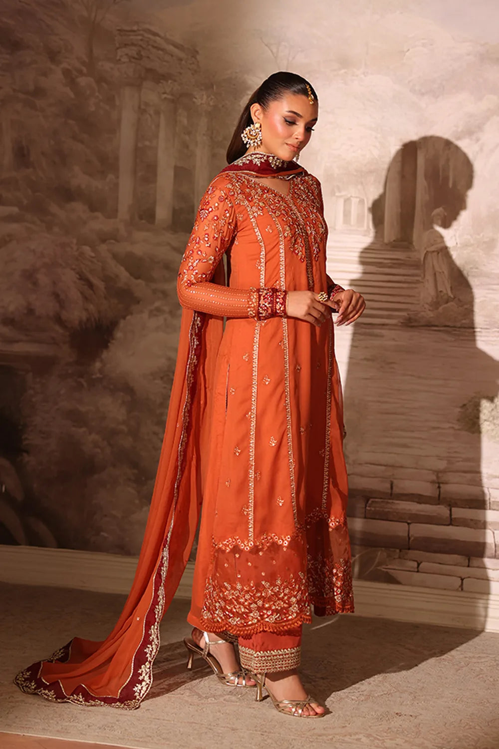 Azure | Ensembles | Amber Rust - by Libasekhas UK - Registered Vendor of : Azure - 100% Original Designer Dress