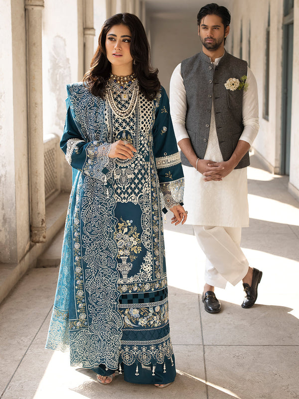 Mahnur | Mahrukh Luxury Lawn 24 | SERENE - by - Libasekhas UK - Registered Vendor of : Mahnur - 100% Original Designer Dresss