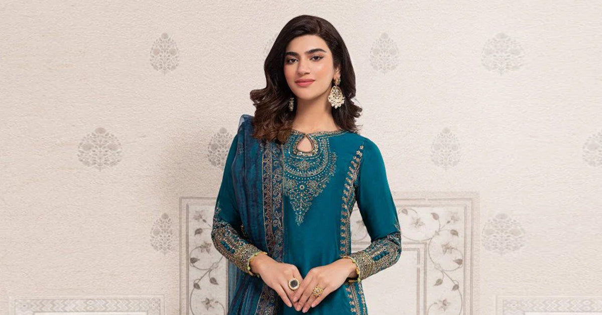 Maira B | Ready to Wear | SF-EF22-07R1 - by - Libasekhas UK - Registered Vendor of : Maria B - 100% Original Designer Dresss