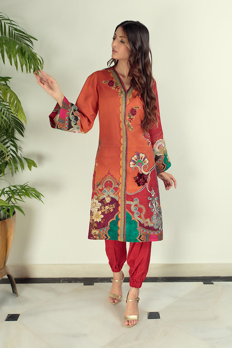 Shamaeel Ansari | Daily Pret Wear | ECK-07 - by - Libasekhas UK - Registered Vendor of : Shamaeel Ansari - 100% Original Designer Dresss