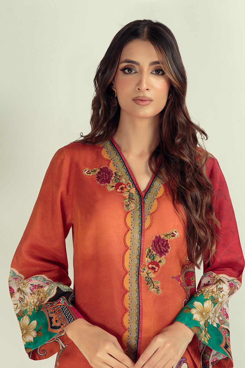 Shamaeel Ansari | Daily Pret Wear | ECK-07 - by - Libasekhas UK - Registered Vendor of : Shamaeel Ansari - 100% Original Designer Dresss