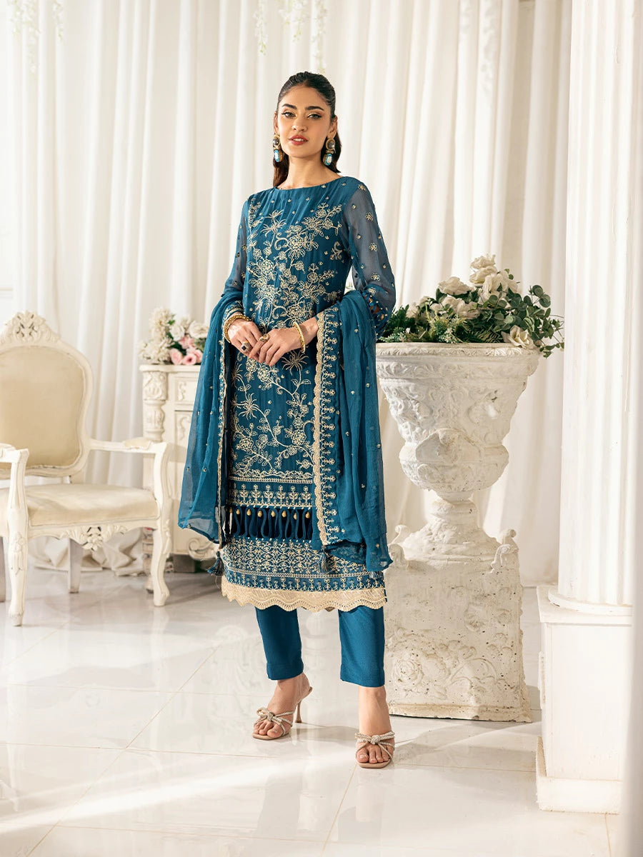 Salitex | Signature Festive Chiffon | SUNS7CH032UT - by - Libasekhas UK - Registered Vendor of : Salitex - 100% Original Designer Dresss