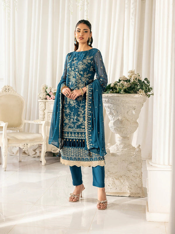 Salitex | Signature Festive Chiffon | SUNS7CH032UT - by - Libasekhas UK - Registered Vendor of : Salitex - 100% Original Designer Dresss
