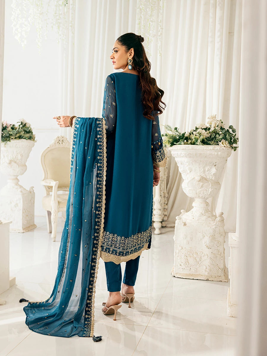 Salitex | Signature Festive Chiffon | SUNS7CH032UT - by - Libasekhas UK - Registered Vendor of : Salitex - 100% Original Designer Dresss