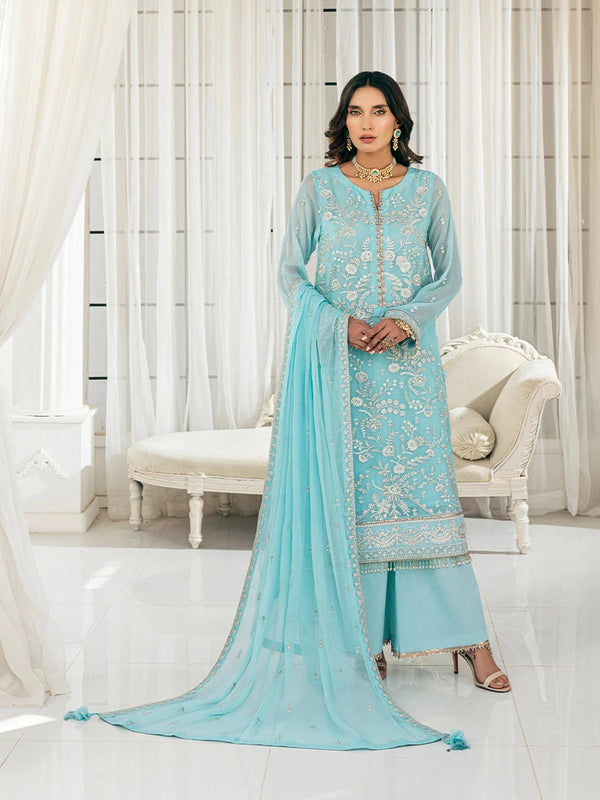 Salitex | Signature Festive Chiffon | SUNS7CH043UT - by - Libasekhas UK - Registered Vendor of : Salitex - 100% Original Designer Dresss