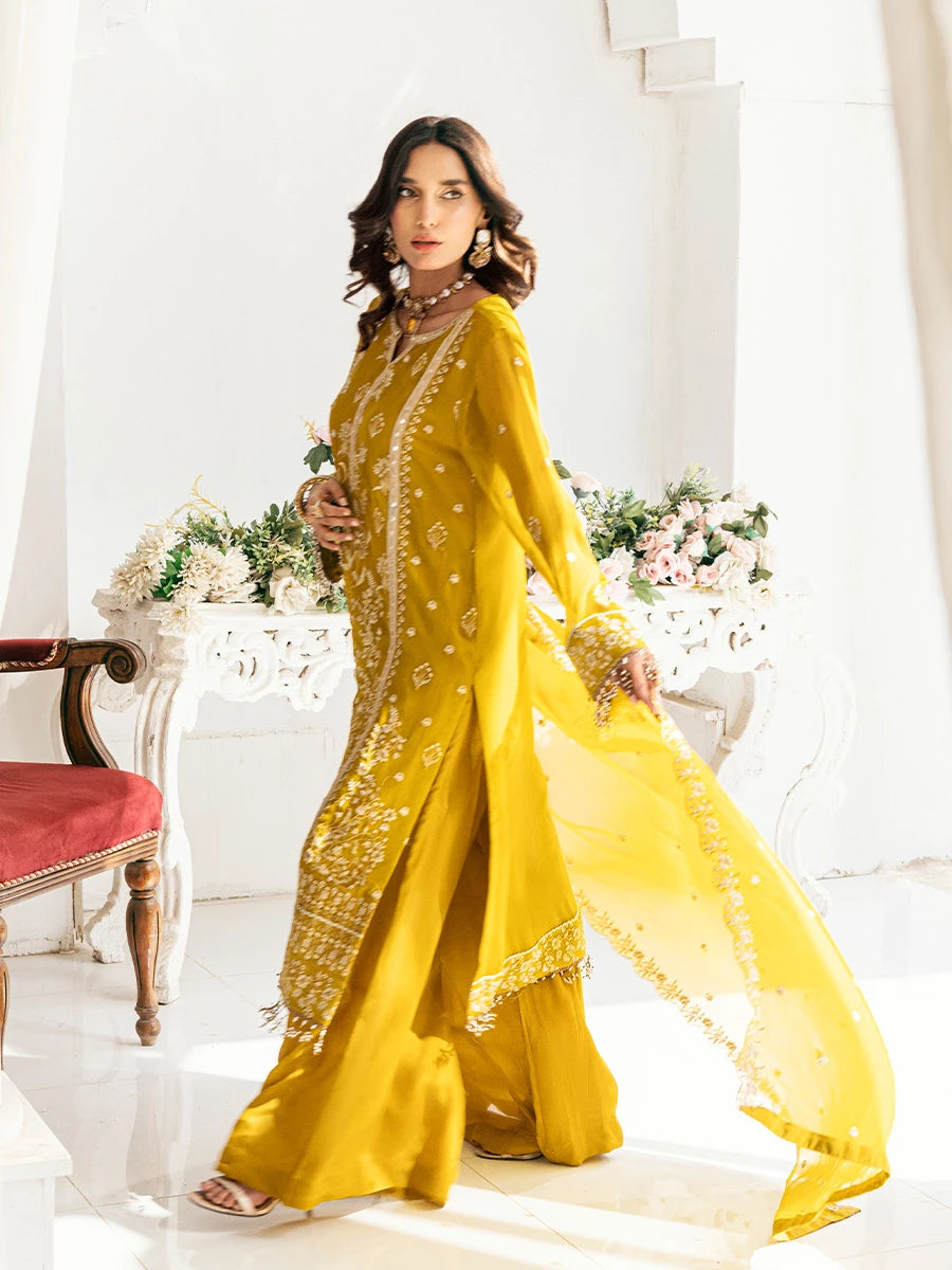 Salitex | Signature Festive Chiffon | SUNS7CH041UT - by - Libasekhas UK - Registered Vendor of : Salitex - 100% Original Designer Dresss