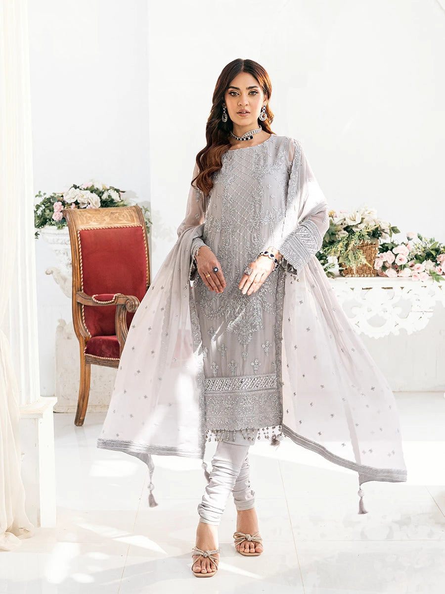 Salitex | Signature Festive Chiffon | SUNS7CH034UT - by - Libasekhas UK - Registered Vendor of : Salitex - 100% Original Designer Dresss
