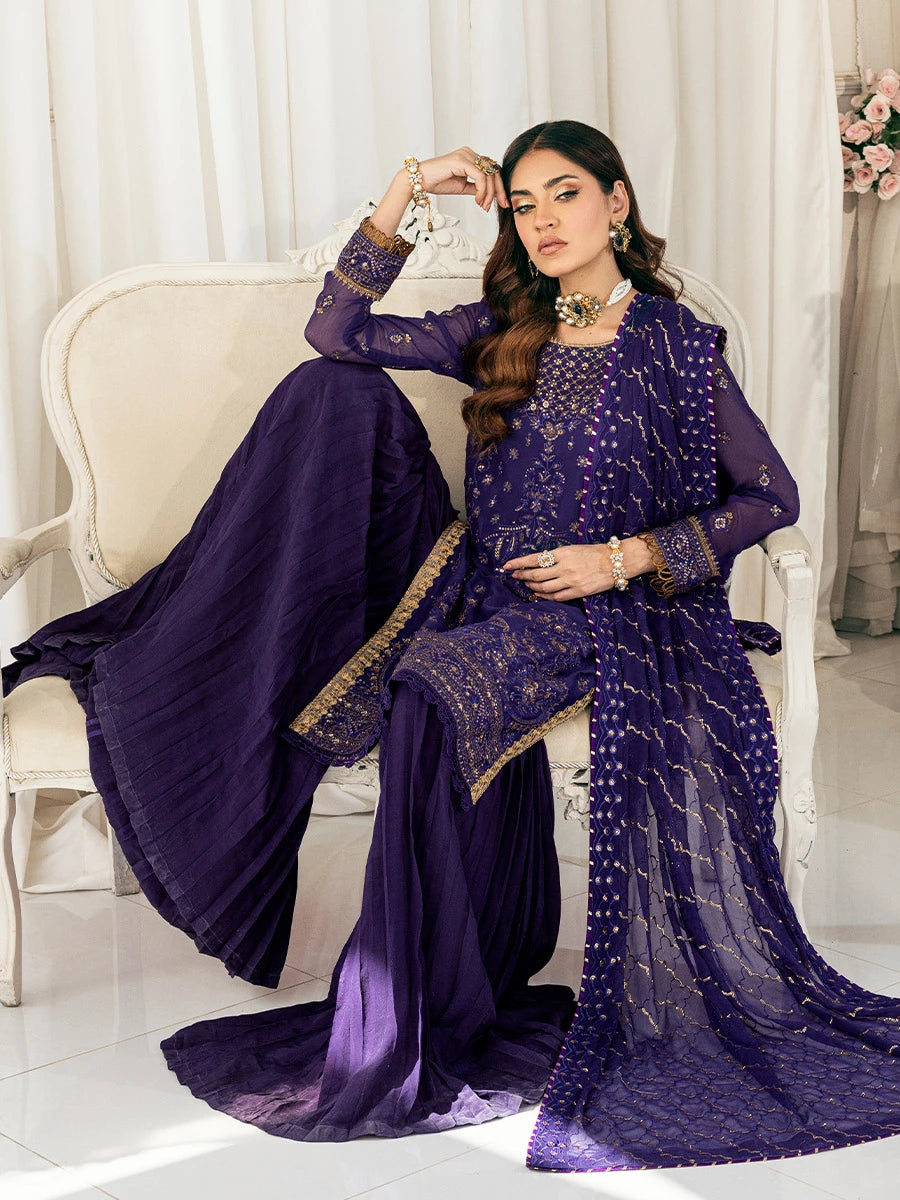 Salitex | Signature Festive Chiffon | SUNS7CH046UT - by - Libasekhas UK - Registered Vendor of : Salitex - 100% Original Designer Dresss