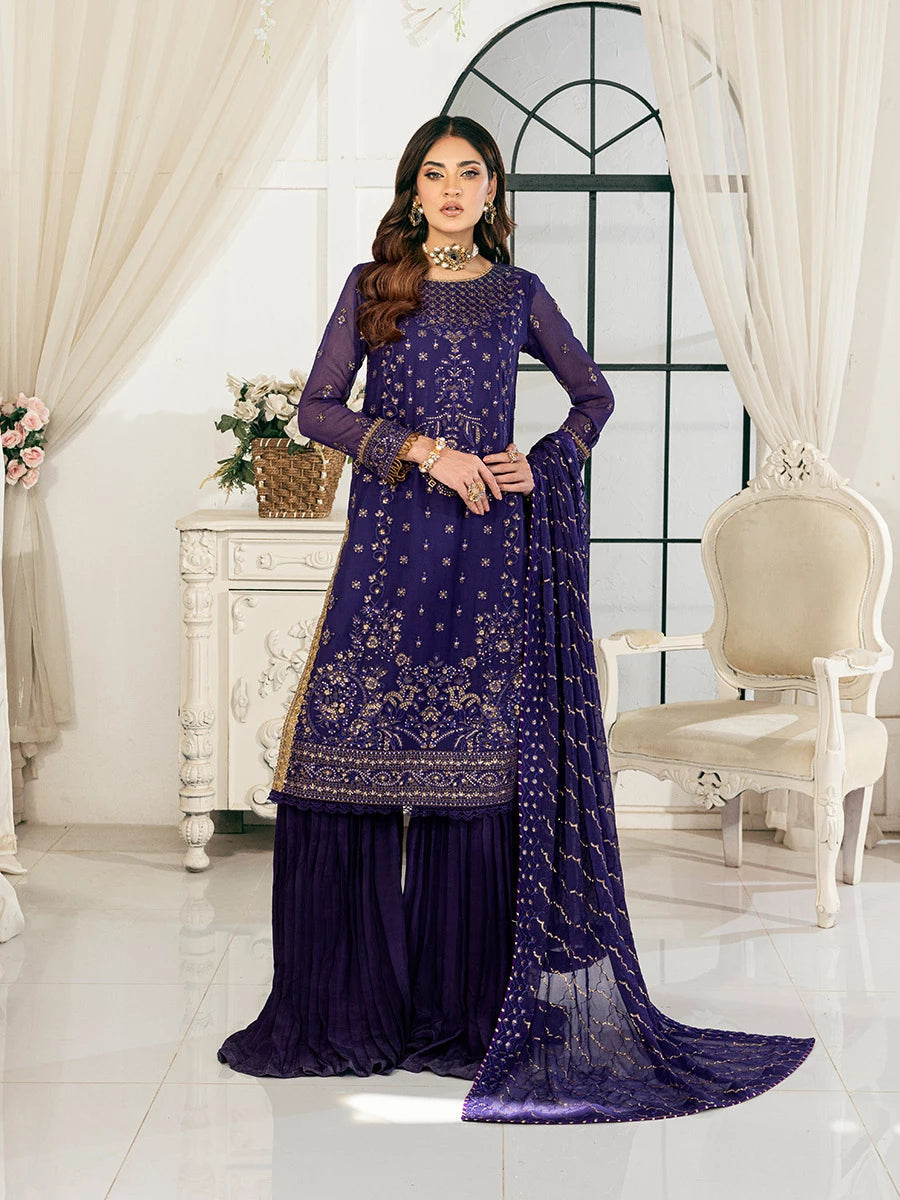Salitex | Signature Festive Chiffon | SUNS7CH046UT - by - Libasekhas UK - Registered Vendor of : Salitex - 100% Original Designer Dresss
