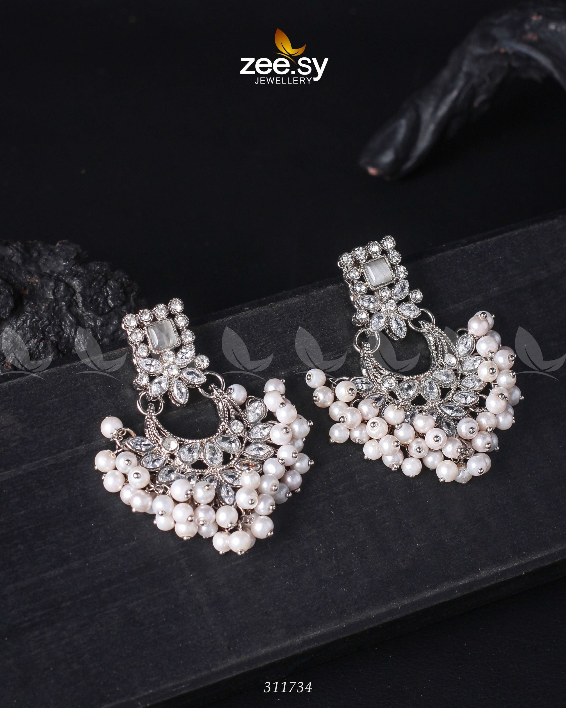 Lily Earrings - by - Libasekhas UK - Registered Vendor of : Zeesy - 100% Original Designer Dresss