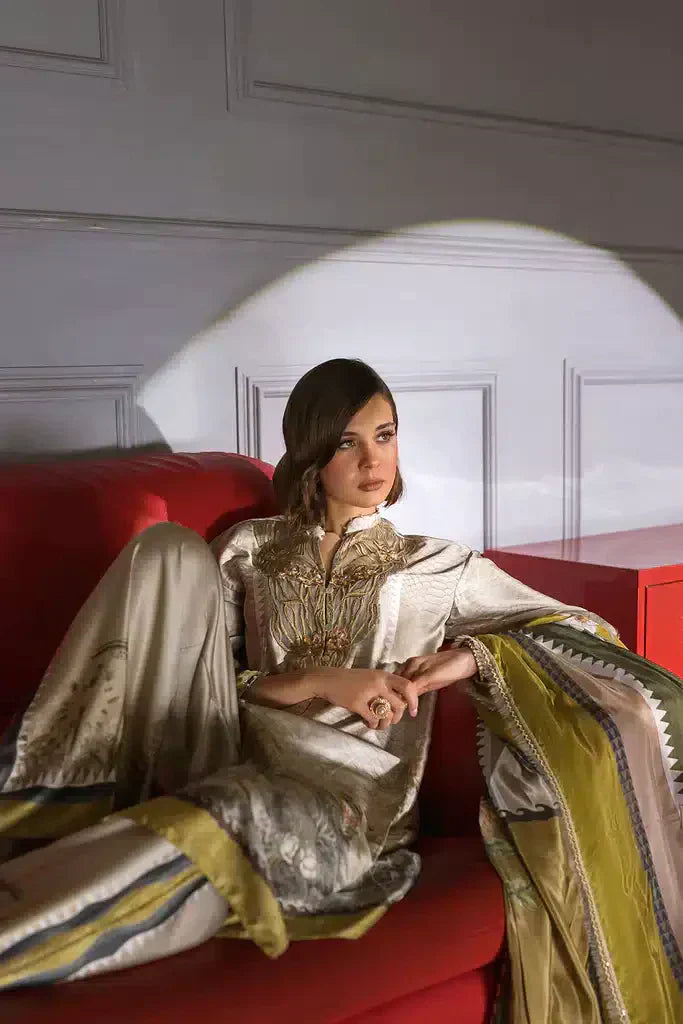 Sobia Nazir | Silk Collection 23 | 01 - by - Libasekhas UK - Registered Vendor of : Sobia Nazir - 100% Original Designer Dresss