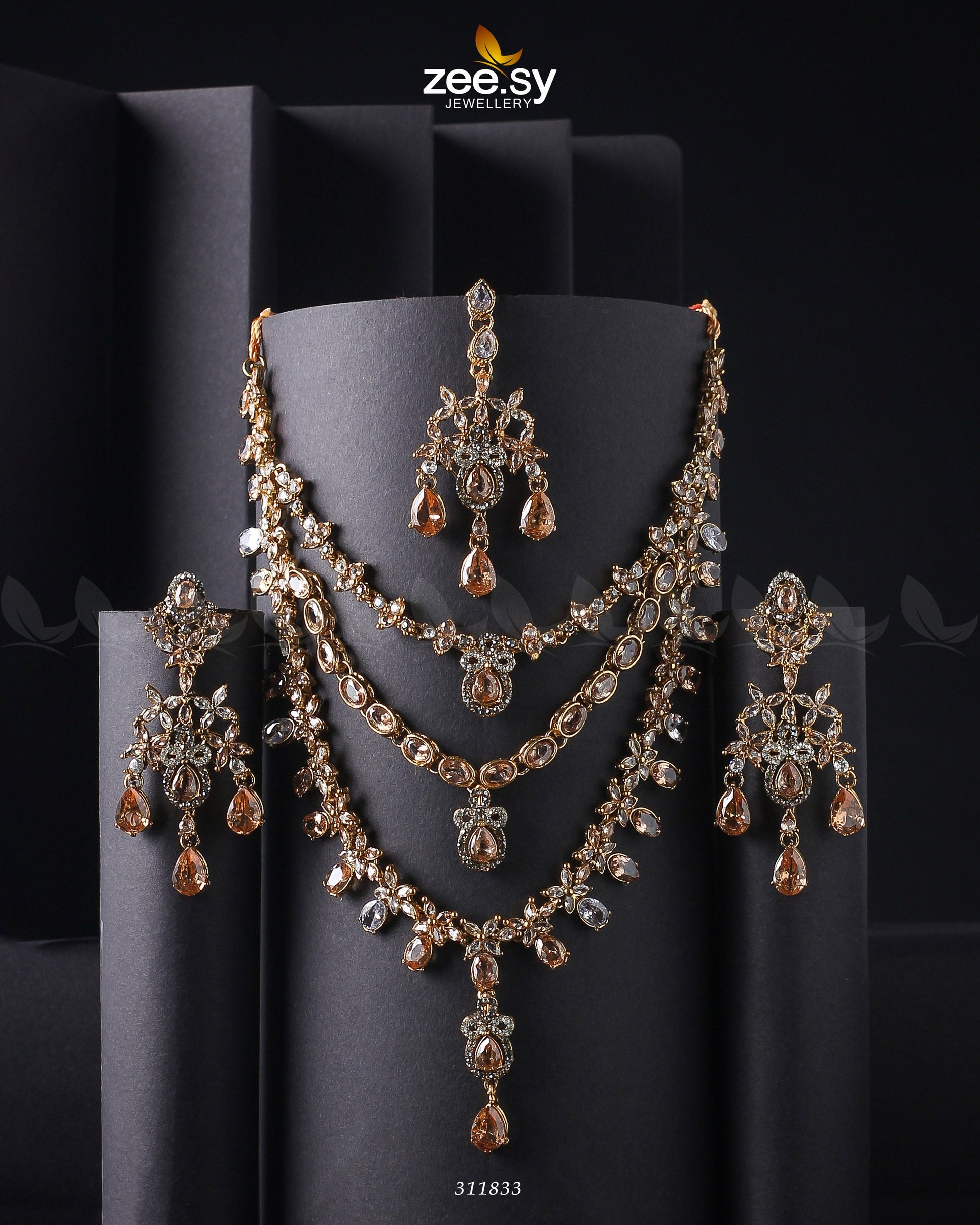Sonya's Necklace Set - by - Libasekhas UK - Registered Vendor of : Zeesy - 100% Original Designer Dresss