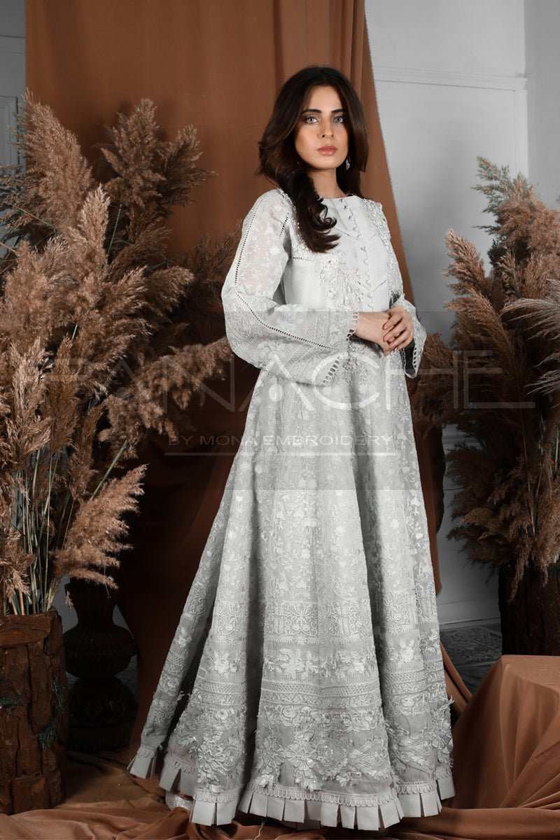 Panache | Pret | Spry Slate - by - Libasekhas UK - Registered Vendor of : Panache By Mona - 100% Original Designer Dresss