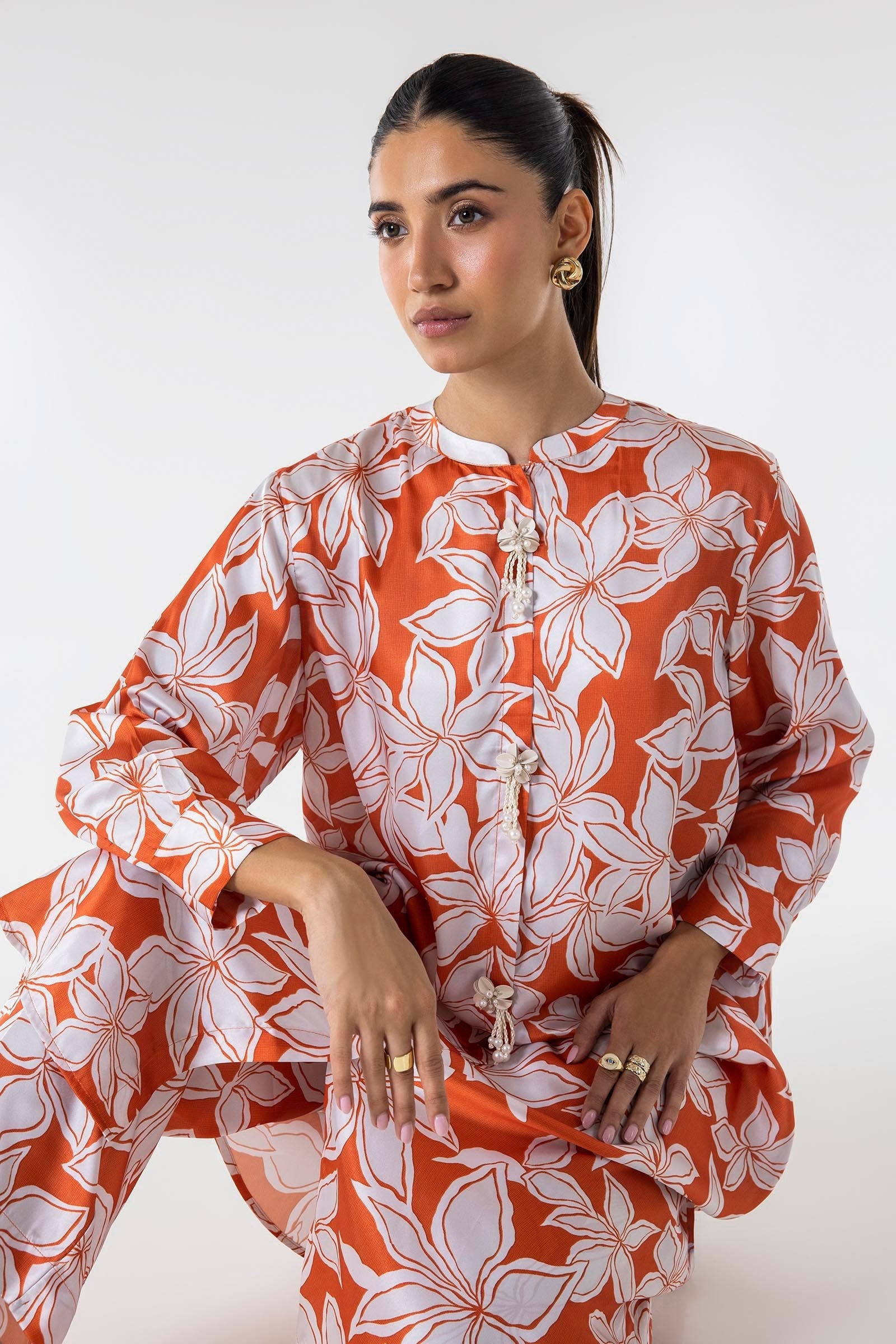 Sana Safinaz | Silk Tunics | SS24STP151P2T - by - Libasekhas UK - Registered Vendor of : Sana Safinaz - 100% Original Designer Dresss
