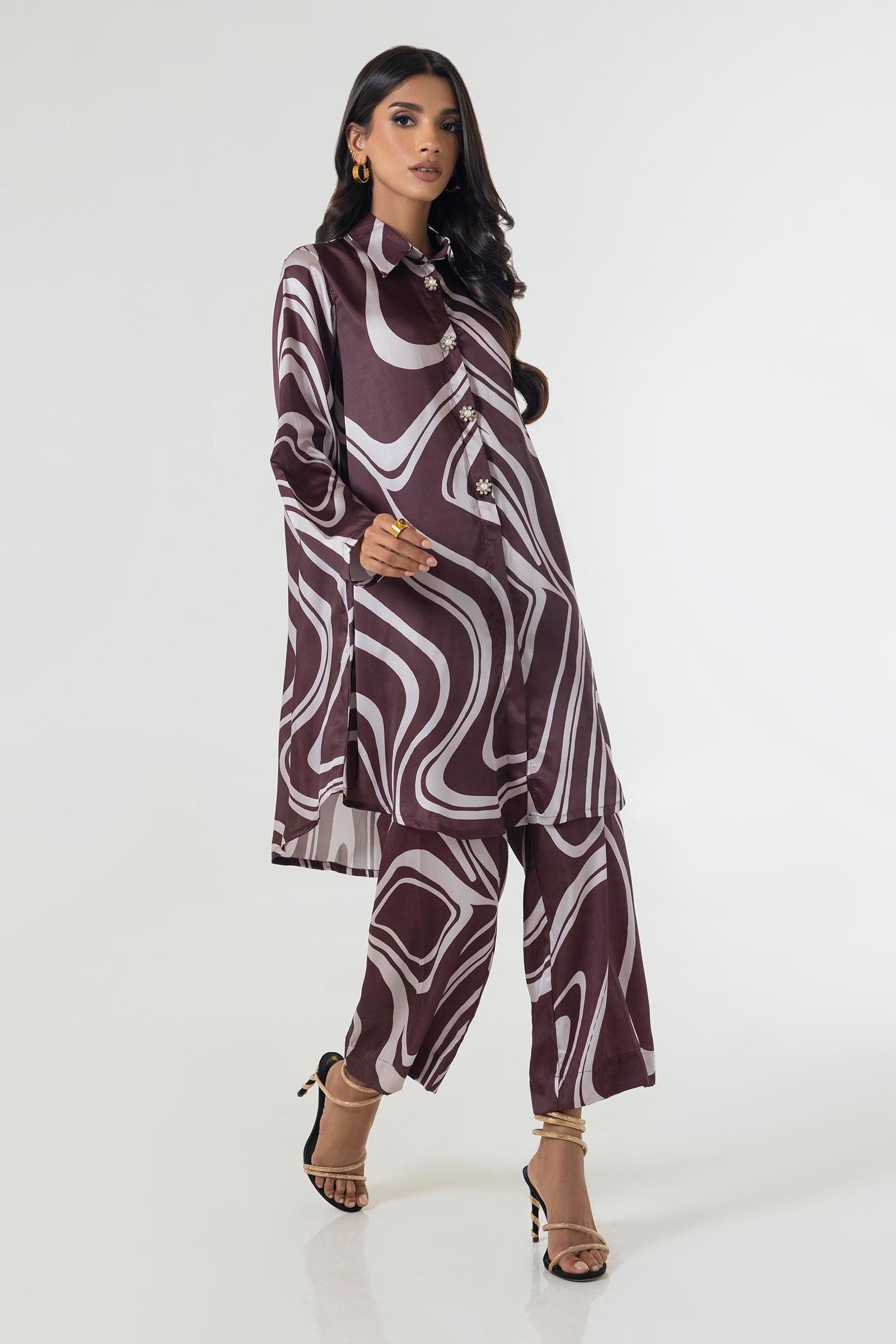 Sana Safinaz | Silk Tunics | SS24STP175P2T - by - Libasekhas UK - Registered Vendor of : Sana Safinaz - 100% Original Designer Dresss