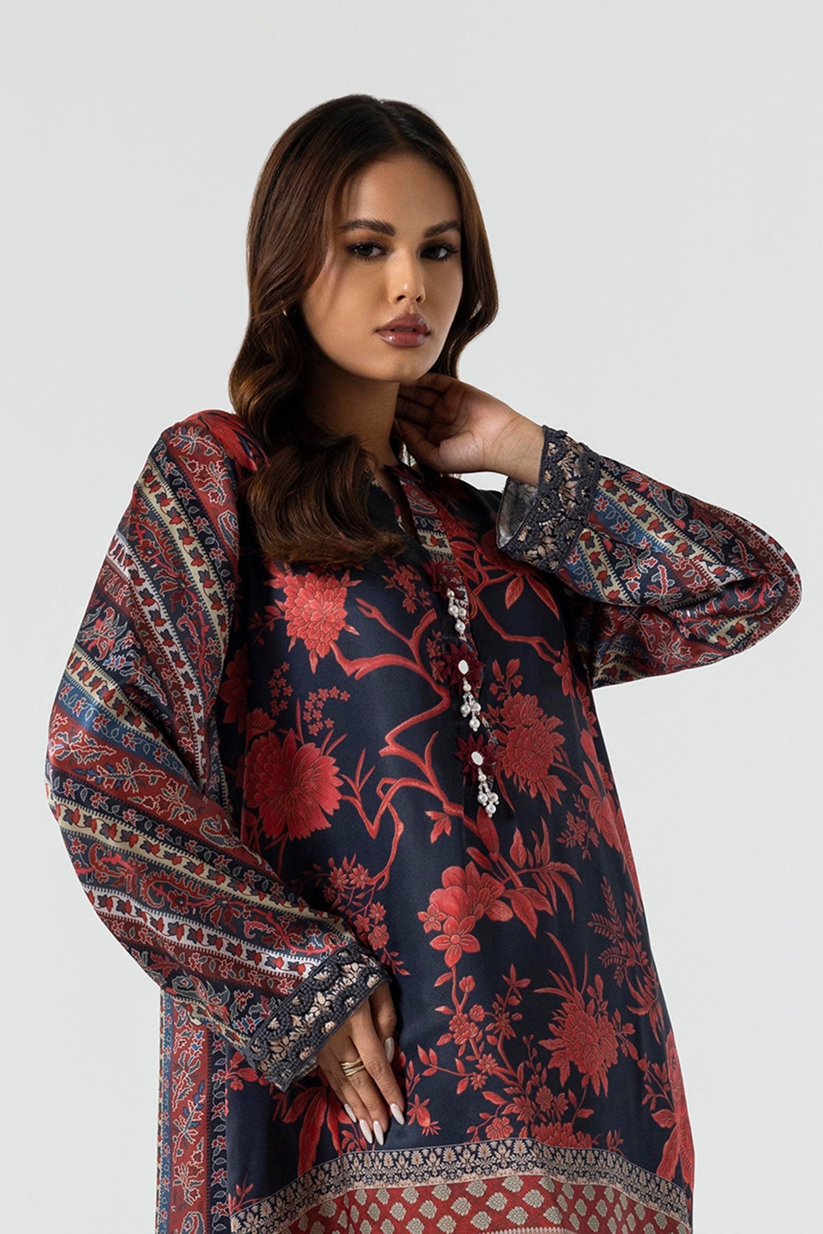 Sana Safinaz | Silk Tunics | SS24STP177P2T - by - Libasekhas UK - Registered Vendor of : Sana Safinaz - 100% Original Designer Dresss
