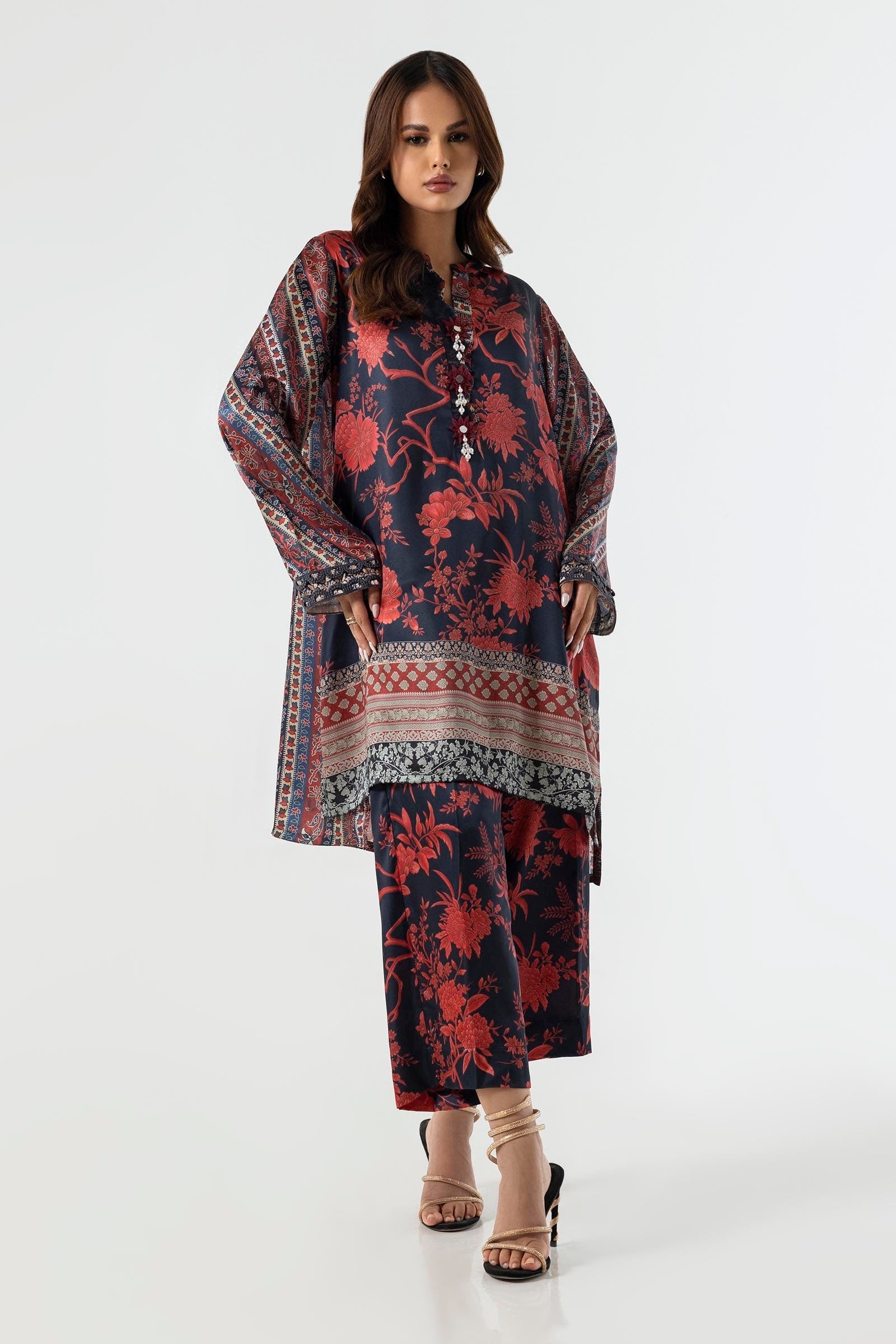 Sana Safinaz | Silk Tunics | SS24STP177P2T - by - Libasekhas UK - Registered Vendor of : Sana Safinaz - 100% Original Designer Dresss