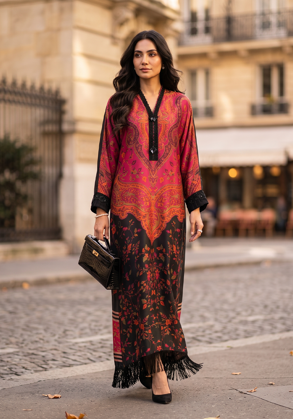 Zarqash | Silk Edit 26 | Crimson Caravan - by Libasekhas UK - Registered Vendor of : Zarqash - 100% Original Designer Dress