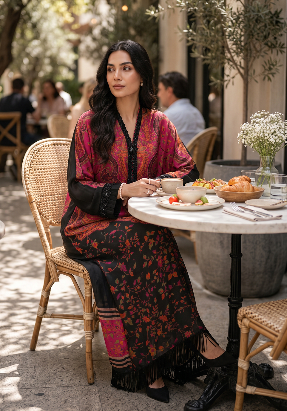 Zarqash | Silk Edit 26 | Crimson Caravan - by Libasekhas UK - Registered Vendor of : Zarqash - 100% Original Designer Dress