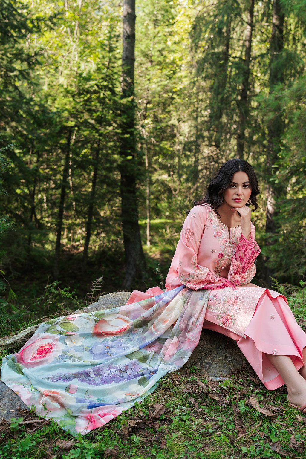 Afsanah | Silent in the Pine Tale | AL-110 - by Libasekhas UK - Registered Vendor of : Afsanah - 100% Original Designer Dress