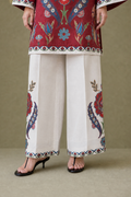 Saad Shaikh | Ease Fall Edit 26 | D-11 Co-ord Set Maroon and White - by Libasekhas UK - Registered Vendor of : Saad Shaikh - 100% Original Designer Dress