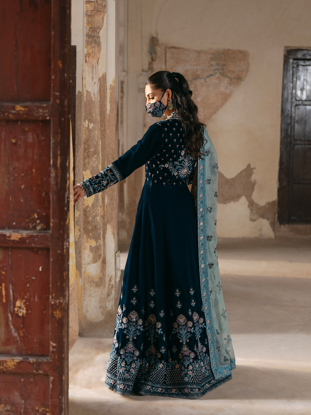 Flossie | Siara Velvet Formals | V-101 - by - Libasekhas UK - Registered Vendor of : Flossie - 100% Original Designer Dresss
