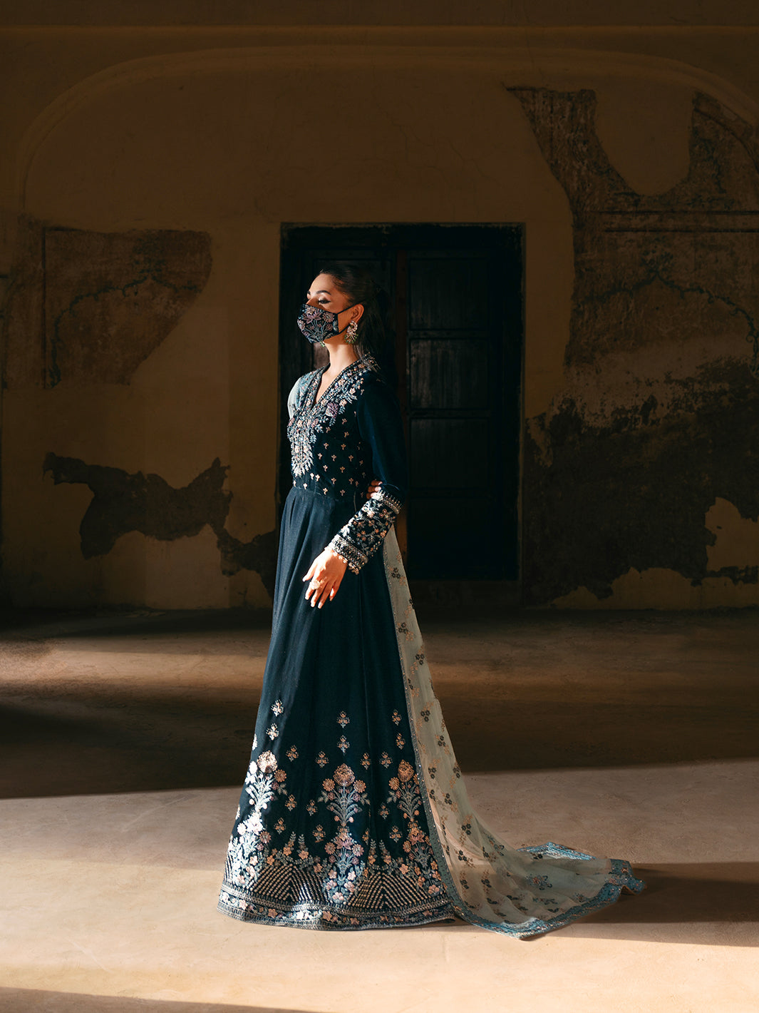 Flossie | Siara Velvet Formals | V-101 - by - Libasekhas UK - Registered Vendor of : Flossie - 100% Original Designer Dresss