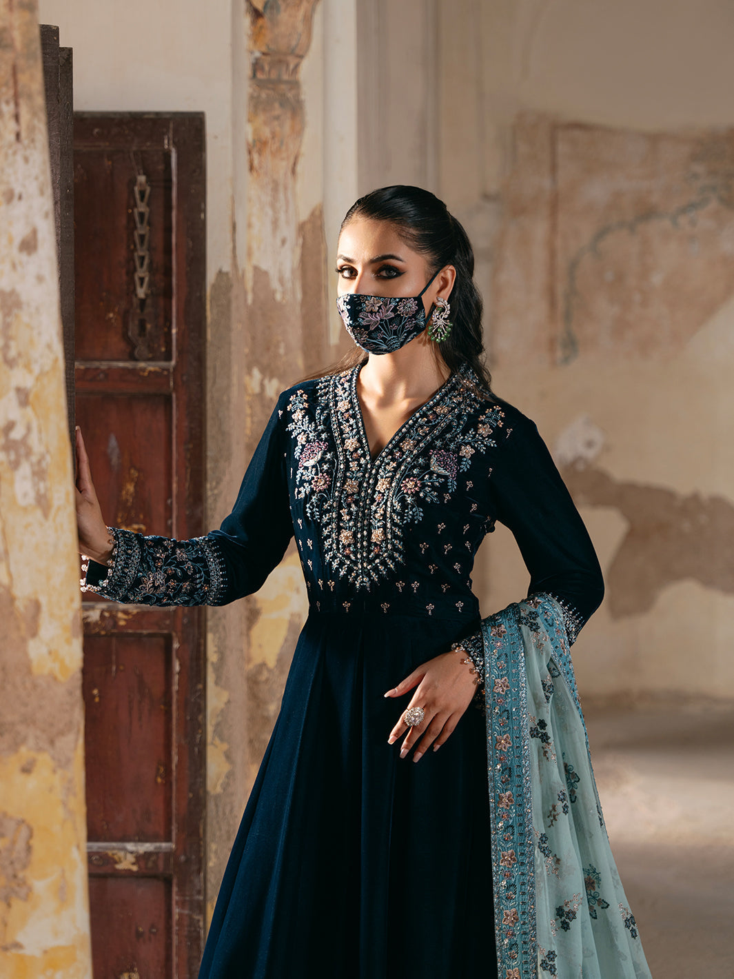 Flossie | Siara Velvet Formals | V-101 - by - Libasekhas UK - Registered Vendor of : Flossie - 100% Original Designer Dresss