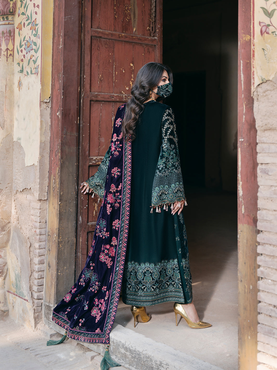 Flossie | Siara Velvet Formals | V-102 - A - by - Libasekhas UK - Registered Vendor of : Flossie - 100% Original Designer Dresss
