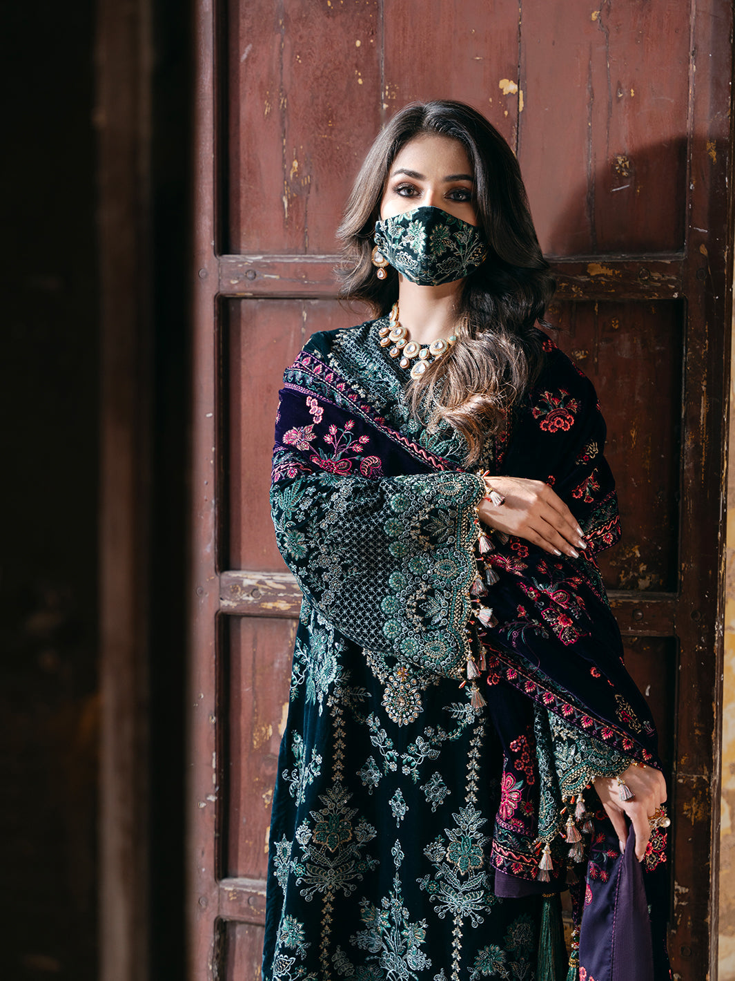 Flossie | Siara Velvet Formals | V-102 - A - by - Libasekhas UK - Registered Vendor of : Flossie - 100% Original Designer Dresss