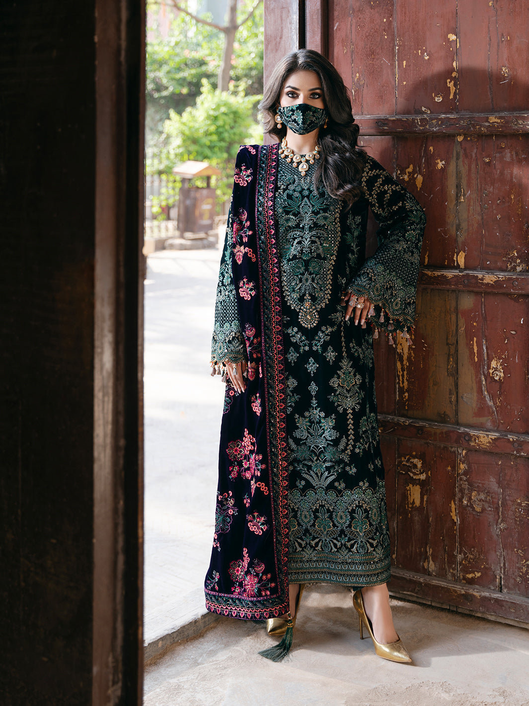 Flossie | Siara Velvet Formals | V-102 - A - by - Libasekhas UK - Registered Vendor of : Flossie - 100% Original Designer Dresss