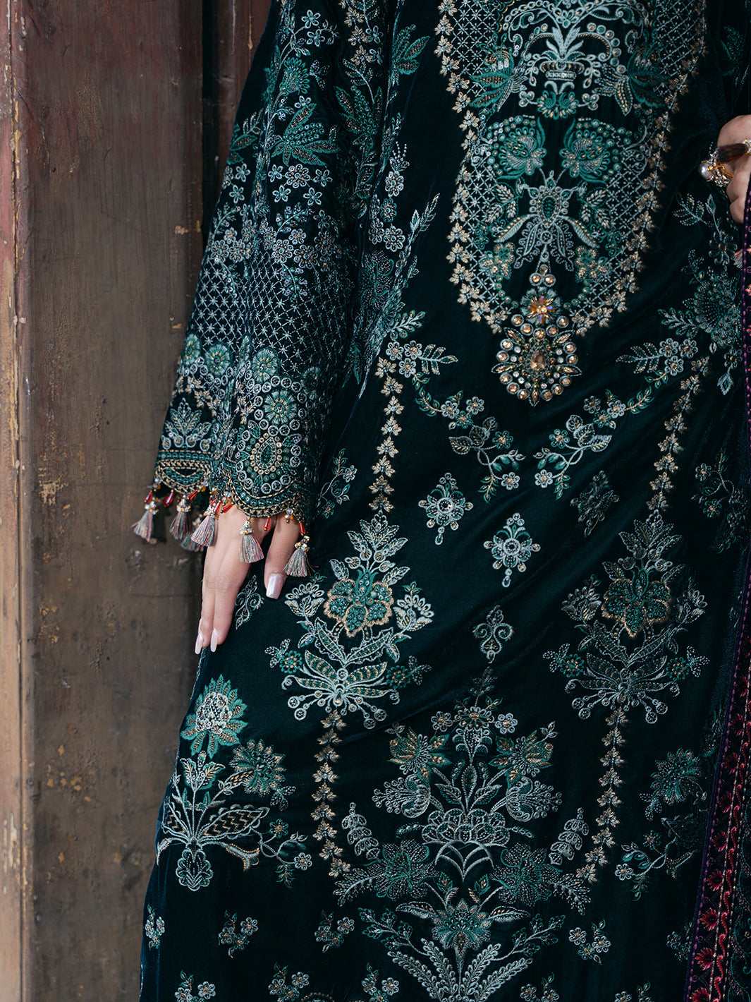 Flossie | Siara Velvet Formals | V-102 - A - by - Libasekhas UK - Registered Vendor of : Flossie - 100% Original Designer Dresss