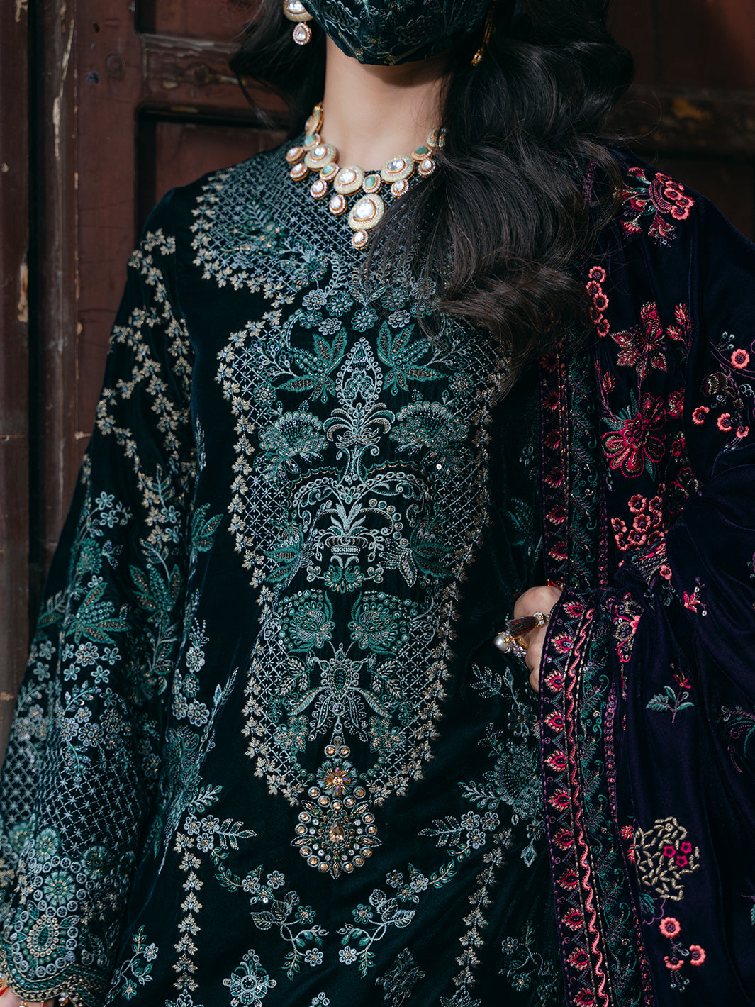 Flossie | Siara Velvet Formals | V-102 - A - by - Libasekhas UK - Registered Vendor of : Flossie - 100% Original Designer Dresss