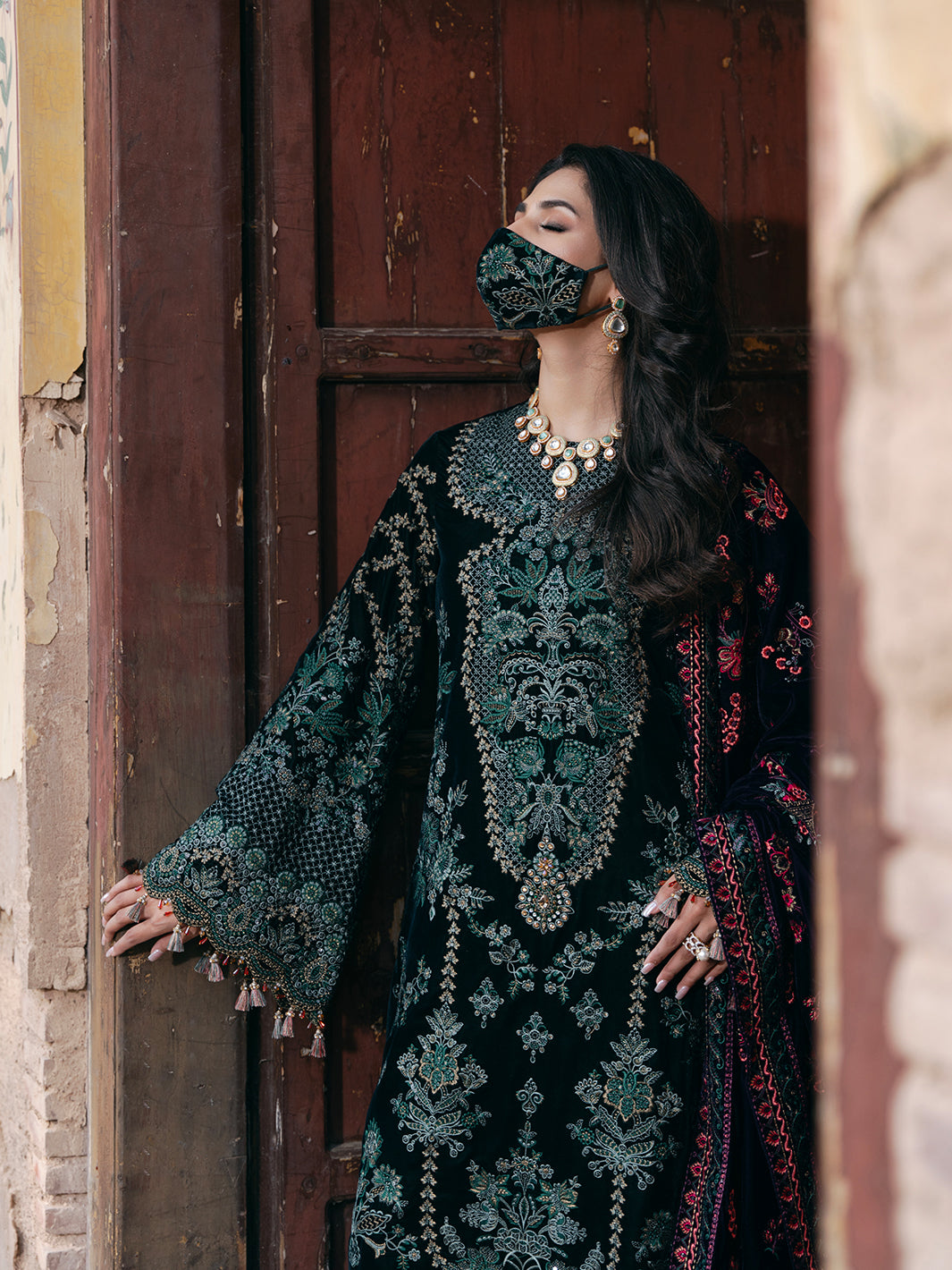 Flossie | Siara Velvet Formals | V-102 - A - by - Libasekhas UK - Registered Vendor of : Flossie - 100% Original Designer Dresss