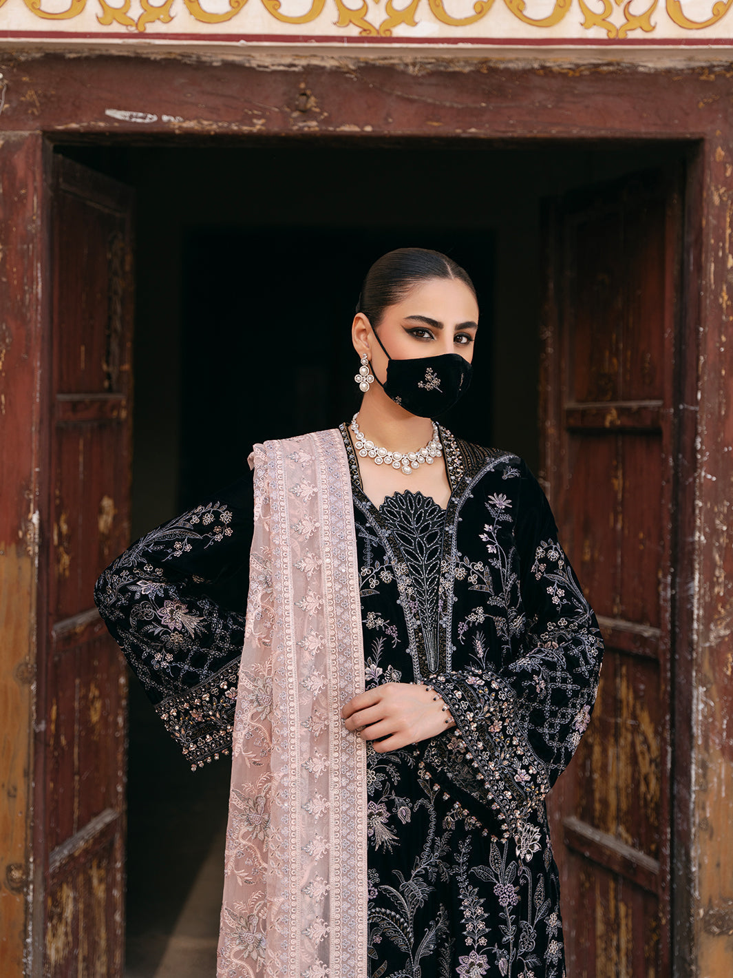Flossie | Siara Velvet Formals | V-103 - A - by - Libasekhas UK - Registered Vendor of : Flossie - 100% Original Designer Dresss
