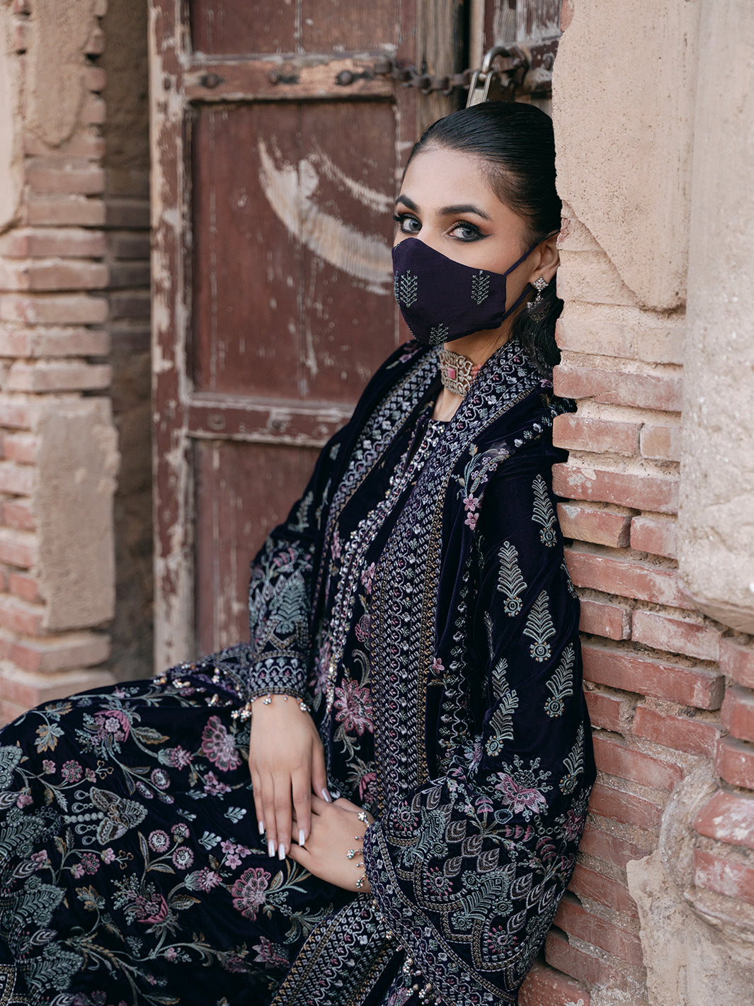 Flossie | Siara Velvet Formals | V-104 - A - by - Libasekhas UK - Registered Vendor of : Flossie - 100% Original Designer Dresss