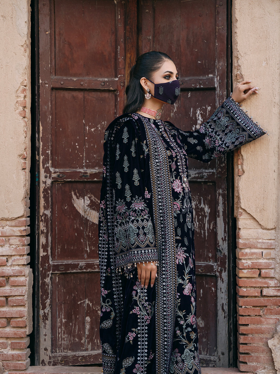 Flossie | Siara Velvet Formals | V-104 - A - by - Libasekhas UK - Registered Vendor of : Flossie - 100% Original Designer Dresss