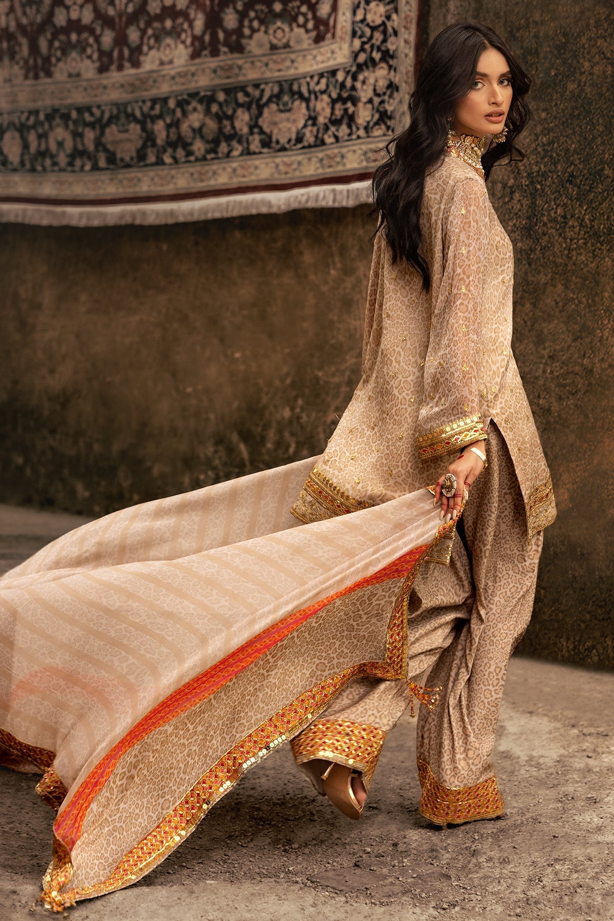 Charizma | Vasl Chiffon Collection | VSL25-13 - by - Libasekhas UK - Registered Vendor of : Charzima - 100% Original Designer Dresss
