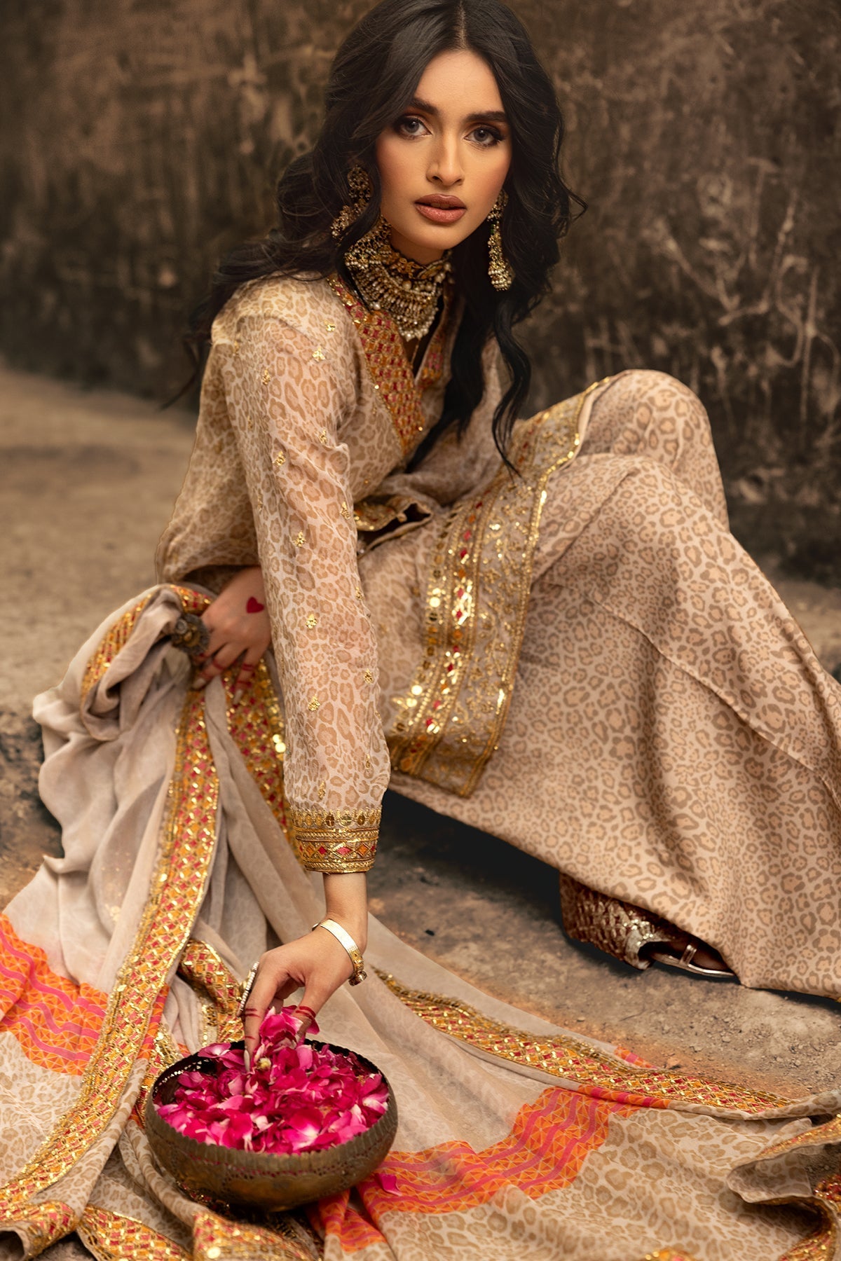 Charizma | Vasl Chiffon Collection | VSL25-13 - by - Libasekhas UK - Registered Vendor of : Charzima - 100% Original Designer Dresss