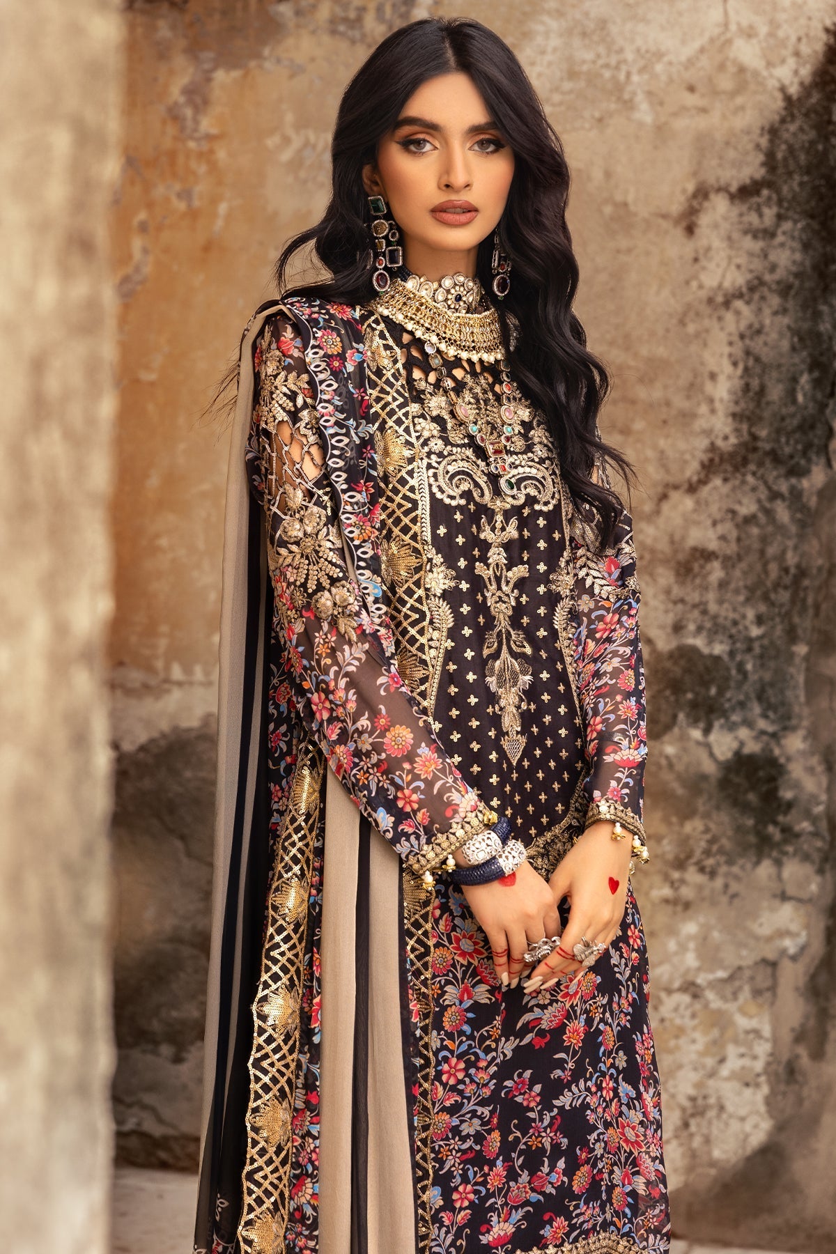 Charizma | Vasl Chiffon Collection | VSL25-09 - by - Libasekhas UK - Registered Vendor of : Charizma - 100% Original Designer Dresss