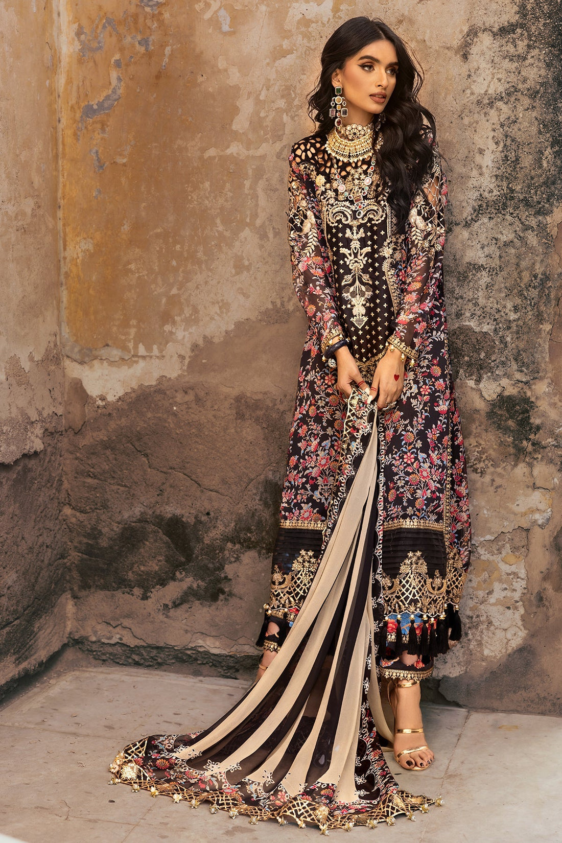 Charizma | Vasl Chiffon Collection | VSL25-09 - by - Libasekhas UK - Registered Vendor of : Charizma - 100% Original Designer Dresss