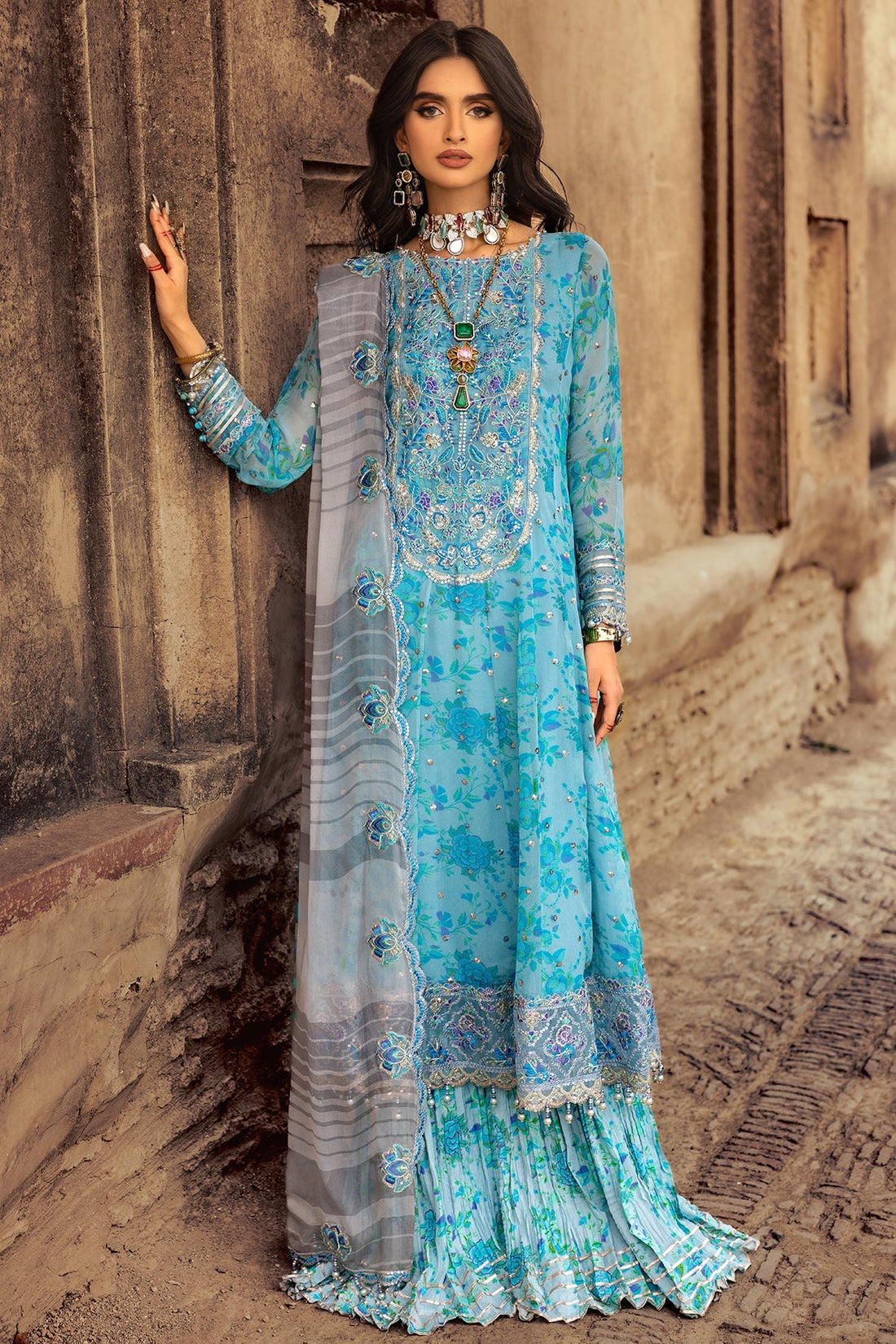 Charizma | Vasl Chiffon Collection | VSL25-10 - by - Libasekhas UK - Registered Vendor of : Charizma - 100% Original Designer Dresss