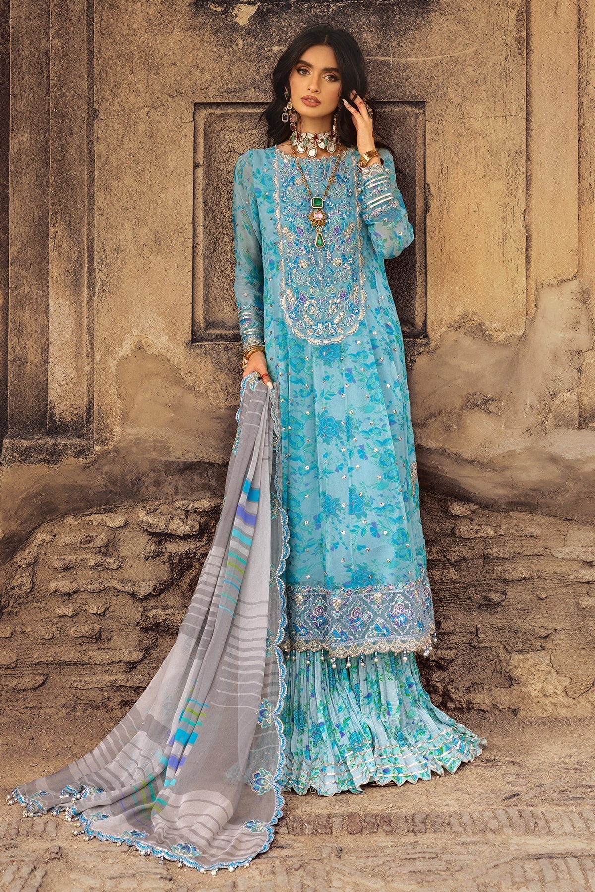 Charizma | Vasl Chiffon Collection | VSL25-10 - by - Libasekhas UK - Registered Vendor of : Charizma - 100% Original Designer Dresss