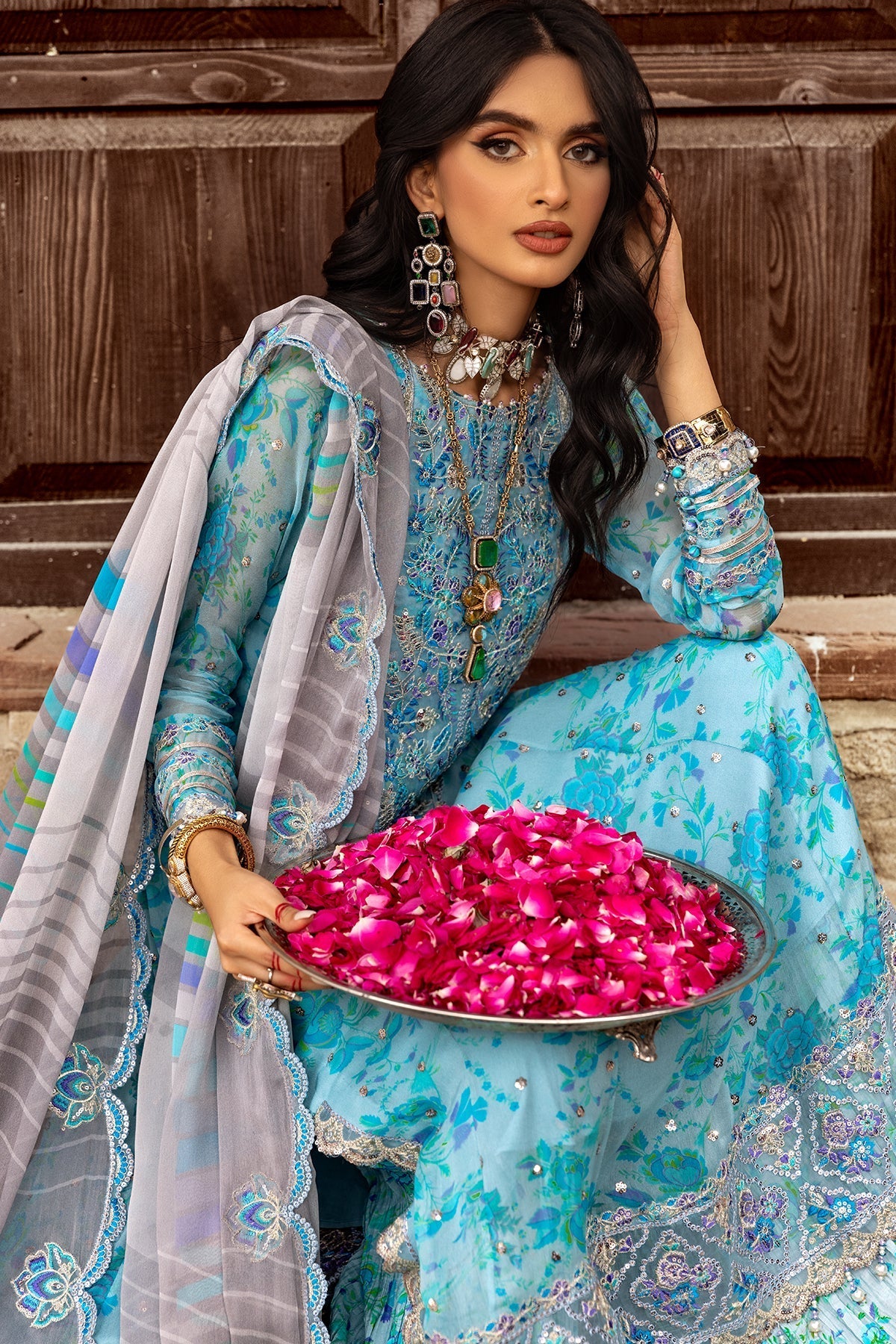 Charizma | Vasl Chiffon Collection | VSL25-10 - by - Libasekhas UK - Registered Vendor of : Charizma - 100% Original Designer Dresss