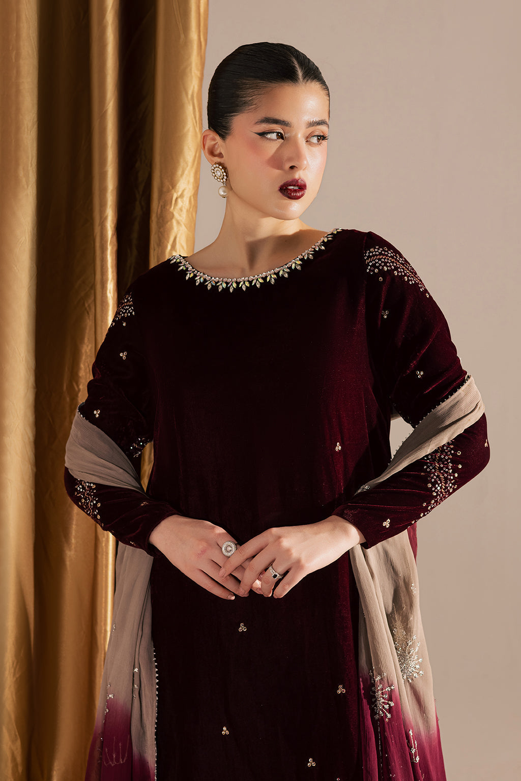 Vanya | Velvet Muse | KV-57 - by Libasekhas UK - Registered Vendor of : Vanya - 100% Original Designer Dress