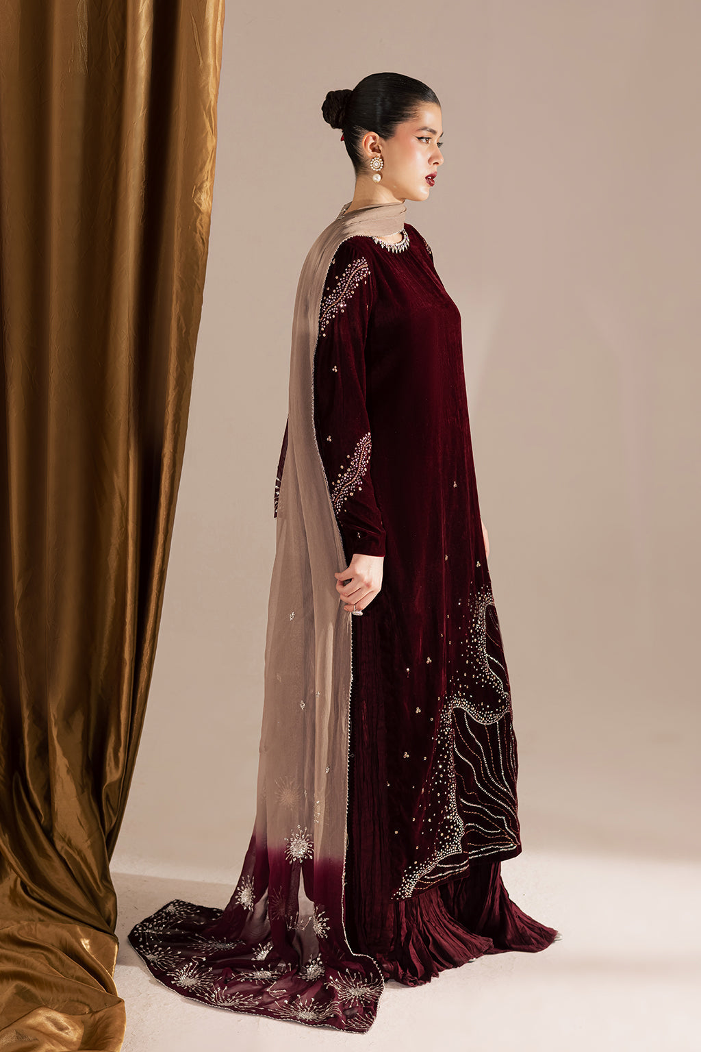 Vanya | Velvet Muse | KV-57 - by Libasekhas UK - Registered Vendor of : Vanya - 100% Original Designer Dress