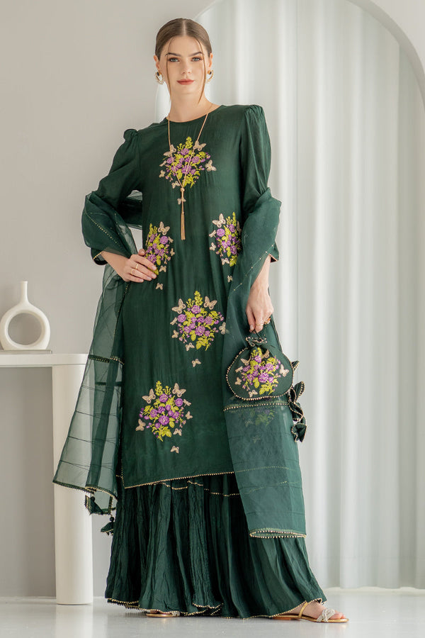 Ego | Diva Premium | EMERALD 3 PIECE - by - Libasekhas UK - Registered Vendor of : Ego - 100% Original Designer Dresss