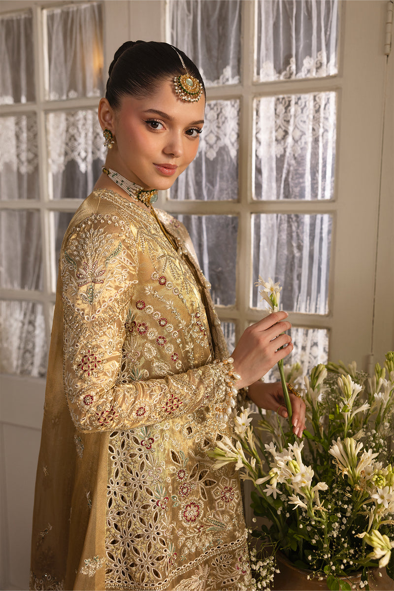 Afrozeh | Dastangoi 25 | Goldveil - by Libasekhas UK - Registered Vendor of : Afrozeh - 100% Original Designer Dress