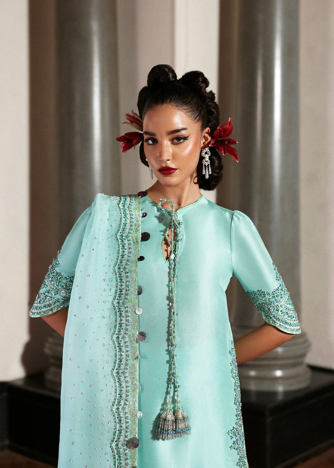 Hussain Rehar I The Scent Luxury Pret 25 I Mynt - by Libasekhas UK - Registered Vendor of : Hussain Rehar - 100% Original Designer Dress