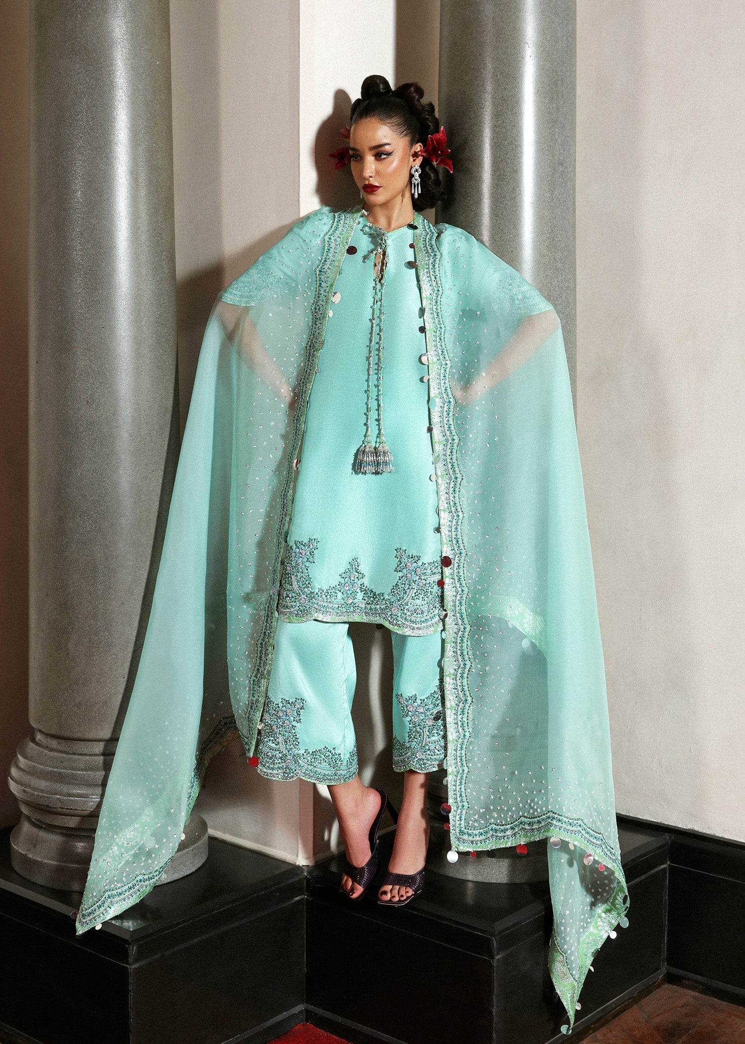 Hussain Rehar I The Scent Luxury Pret 25 I Mynt - by Libasekhas UK - Registered Vendor of : Hussain Rehar - 100% Original Designer Dress